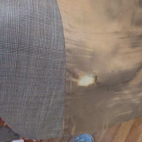 Vintage Boho Blazer Jacket Embellished 80's plaid Cottagecore Fits Womens S/M - Picture 10 of 11